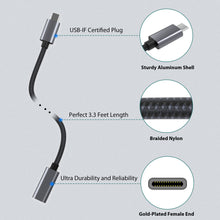 Load image into Gallery viewer, USB Type C Extension Cable  (3.3 Ft, Braid)