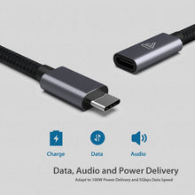Load image into Gallery viewer, USB Type C Extension Cable  (3.3 Ft, Braid)